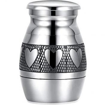 Mini Silver Urn for Pet Ashes