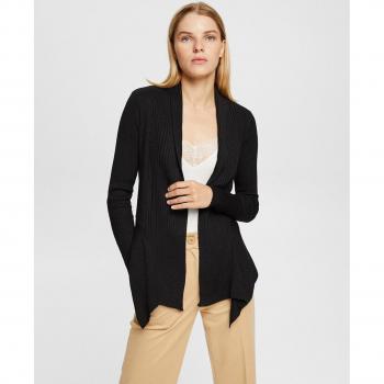 Cárdigan de punto canalé para mujer Esprit