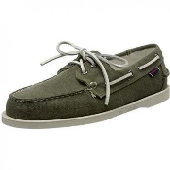 Sebago Portland Zen Canvas, Chaussures Bateau Hommes, Vert (Green Military)