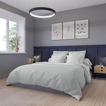 Housse de couette Satin de coton Gris 220x240 cm