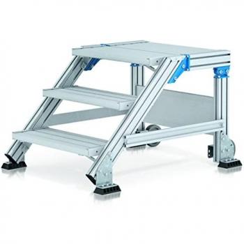 Bordestrap Aluminium 8 m, 4 Tredens, 45°, Verrijdbaar H 0