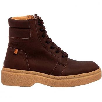El Naturalista Bottines Femme Cuir Marron avec Fermeture Éclair