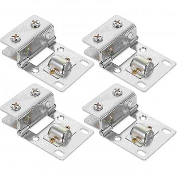 Juego de 4 bisagras para armarios de vitrina, inoxidable