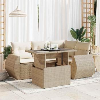Rattan Sofá Exterior 5 Piezas