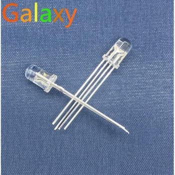 20pcs 5mm RGB LED 4-Pin Common Cathode Tri-Color Diodes