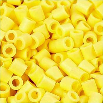 Perles Photo, taille 5 x 5 mm, trou 2,5 mm, jaune clair