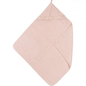 Meyco Asciugamano bebè con cappuccio in spugna Rosa Tenue 80x80cm