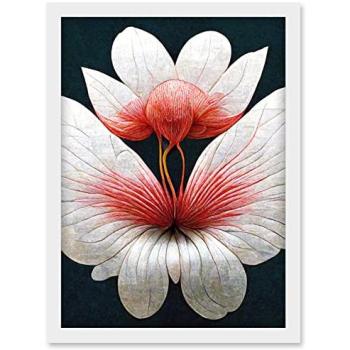 Artery8 Coral Flamingo & Lotus Petal Canvas