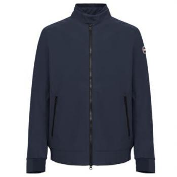Colmar Lightweight Blue Raincoat for Men, Zippered & Ribbed – L