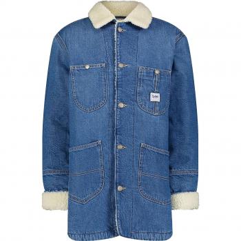 Giacca Lee Chore in denim con fodera Sherpa, taglia M