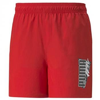 Bañador corto Puma verano gráfico hombre rojo (S)