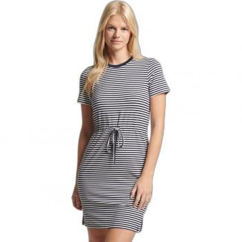 Superdry Ecovero T-Shirt‑Kleid (Frau) – Kordelzug