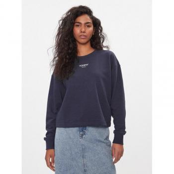 Rlx Felpa Tommy Jeans Twilight Navy con Logo