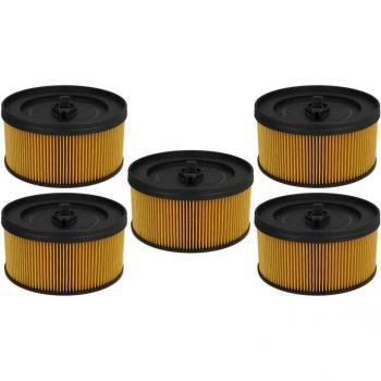 Kit 5 filtres plissés pour Kärcher 6.414‑960 – usage aspirateur sec ou humide