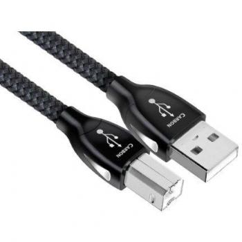 AudioQuest Carbon 3 m USB‑A zu USB‑B Hi‑Fi‑Kabel – 2 Mbps, Schwarz