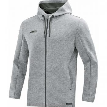 JAKO Damen Premium Basics Kapuzenjacke, grau meliert, 44