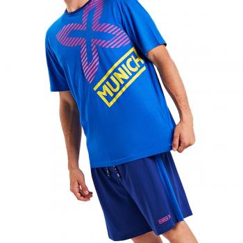 Munich Herren-Pyjama kurzarm blau 2XL MUEH0450