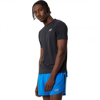 T-shirt Impact Run New Balance Noir à Manches Courtes