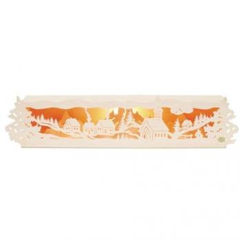 Holz‑Schwibbogenbank mit Lichterbogen-Design, SAICO Original, LED Warmlicht