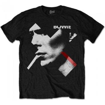 David Bowie Herren Damen T-Shirt S – Rot & Schwarz