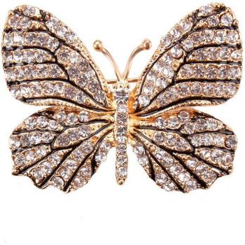 Broche Colorido de Mariposa con Cristales para Mujeres