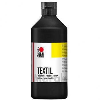 Marabu Textilfarbe Schwarz für Stoffe 500 ml
