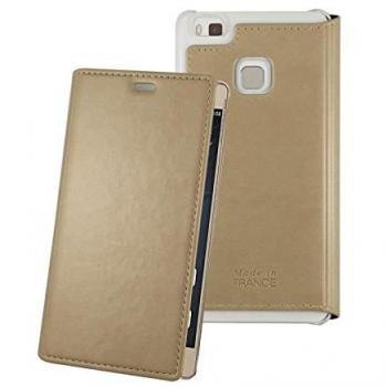Housse de protection Muvit Crystal Folio Or Huawei P9 Lite