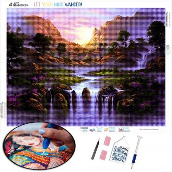 Artisanat de peinture diamant 5D cascade