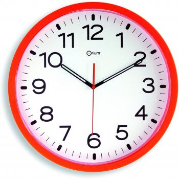 Reloj de cuarzo naranja 40 cm