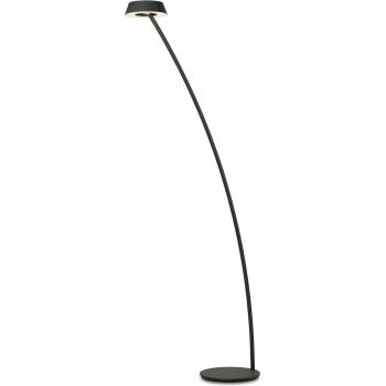 Piantana curva LED Oligo Glance nera satinata