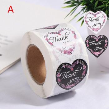 500pcs Heart-Shaped Thank You Labels