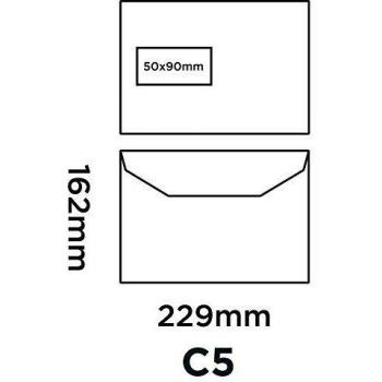Purely Everyday Mailer Gummed CBC Window White C5 162X229 115GSM