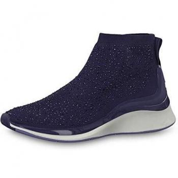 Weibliche Lady Sneaker Slippers – Navy, Größe 39 EU
