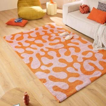 Tapis rétro rose 80x140 cm