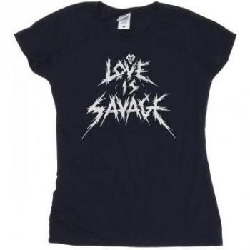 T-shirt Disney Villains noir L'amour est sauvage pour femmes