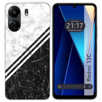 Funda de Silicona para Xiaomi Redmi 13C con Diseño de Mármol 01