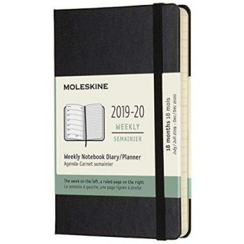 Moleskine 2019-20 Weekly Planner, Pocket Size, Black, Hard Cover