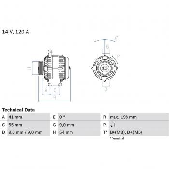 BOSCH 0 986 083 320 Hochleistungs-Lichtmaschine