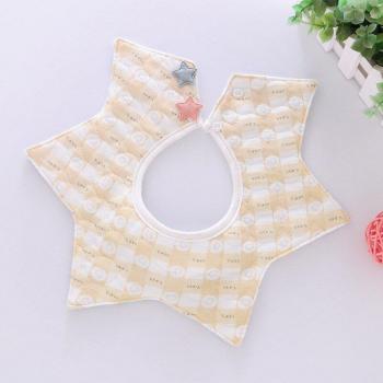 Saliva Towel Baby Bib, Waterproof with Floral and Striped Patterns