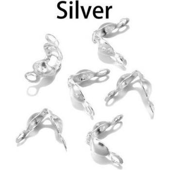200pcs 4mm by 7mm Ball Chain End Crimp Beads for DIY Jewelry