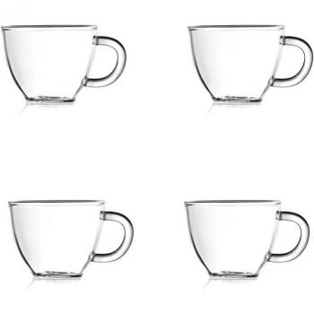Taza de Té Transparente de Doble Ladrillo