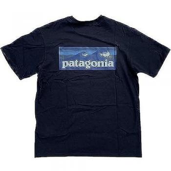 Patagonia Boardshorts Logo T-Shirt mit Tasche L Schwarz