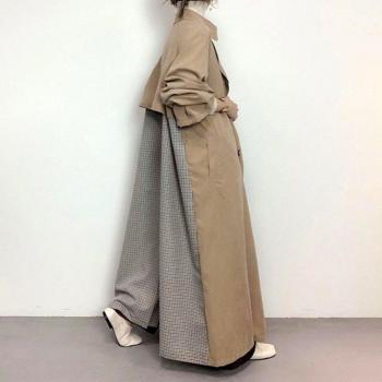 Gabardina de retales para mujer Otoño Invierno