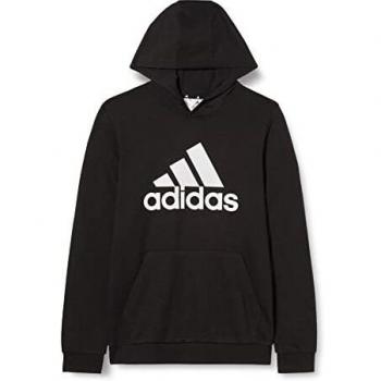 Sudadera con capucha adidas Essentials negra y blanca para niño