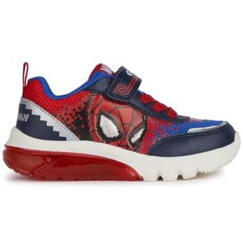 Sneakers Geox J Ciberdron Enfant Bleu Navy Rouge