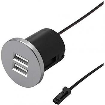 USB Docking Station 37mm Aluminium, 2 Ports