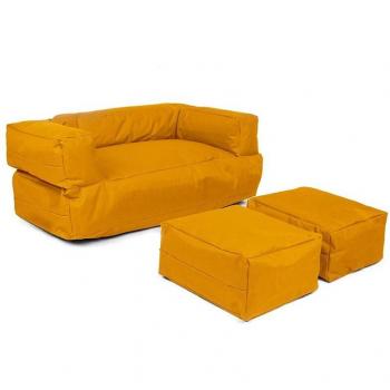 Sillón Doble Wellhome + Puf para Niños Color Humo