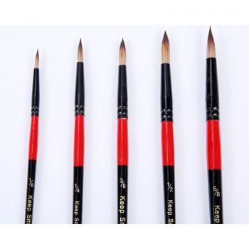 5 Pcs Black Aluminum Tube Paint Brush Set for Watercolor
