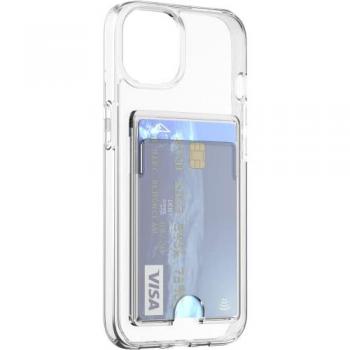 Cover Trasparente Bigben per iPhone 14 con Porta Carte Integrato
