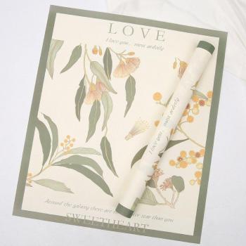 Papier d'emballage série jardin, 20 pièces, pour emballage de fleurs